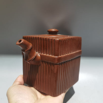 Chinese Yixing Zisha Clay Handmade Exquisite Teapot （一捆竹壶 底款：宜兴出品 )