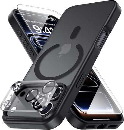 3 in 1 Strong Magnetic Case for Iphone 17 Pro Max,1X Screen Protector +1X Camera