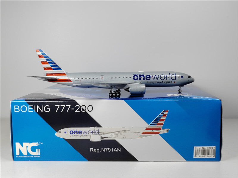 NG Model FOR American Airlines for Boeing B777-200ER N791AN 1:400 plane model