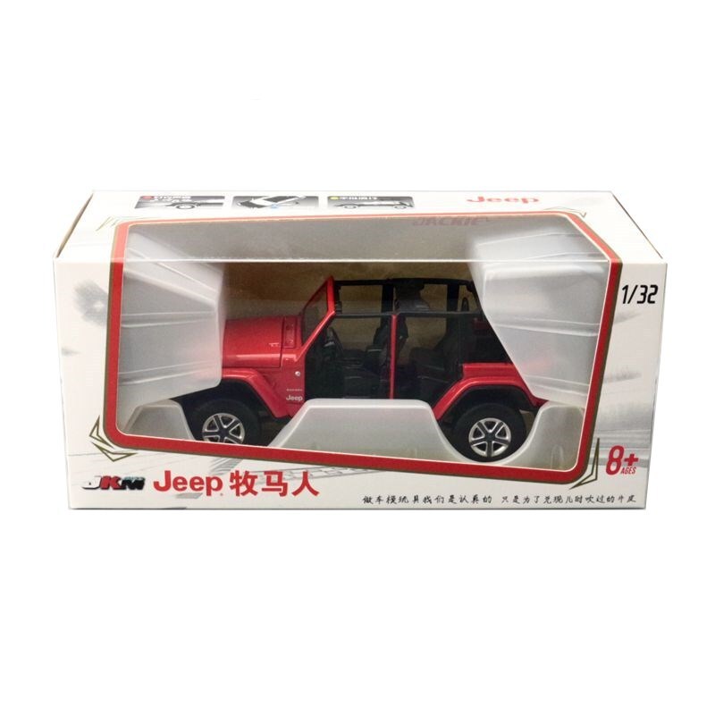 1:32 Diecast JEEP Rubicon SUV Metal Car Model Toy Door Open Sound Light Gift