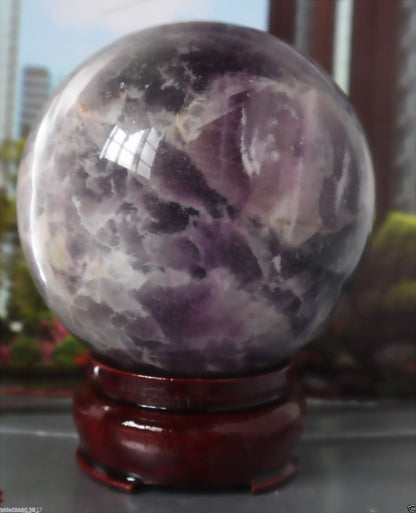 60mm purple Glow In The Dark Stone crystal Fluorite sphere ball