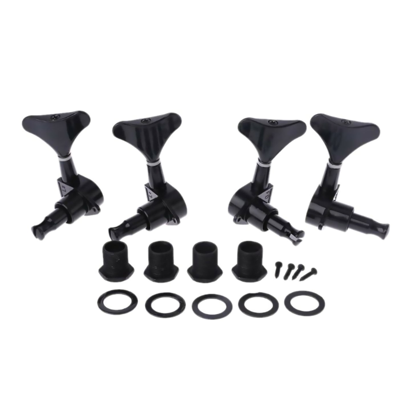 Black 2L+2R 4 Acoustic Guitar String Tuning Pegs Closed Gear Machine Heads B