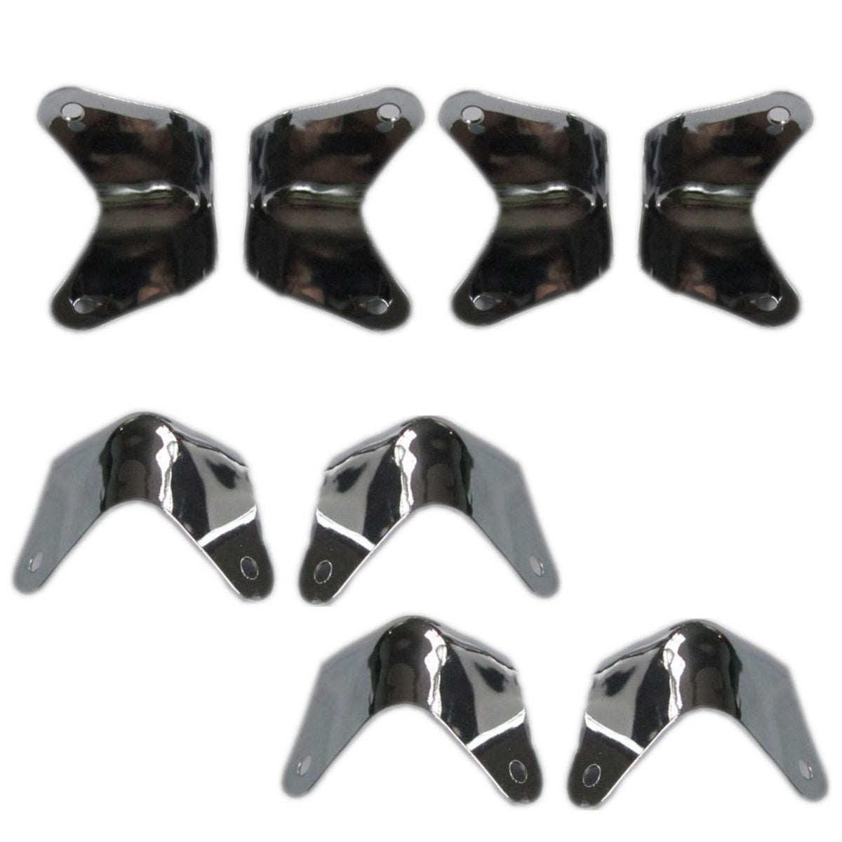 8Pack New Metal 2 Leg Guitar AMP Amplifier Cabinet Corners Protectors For Fender