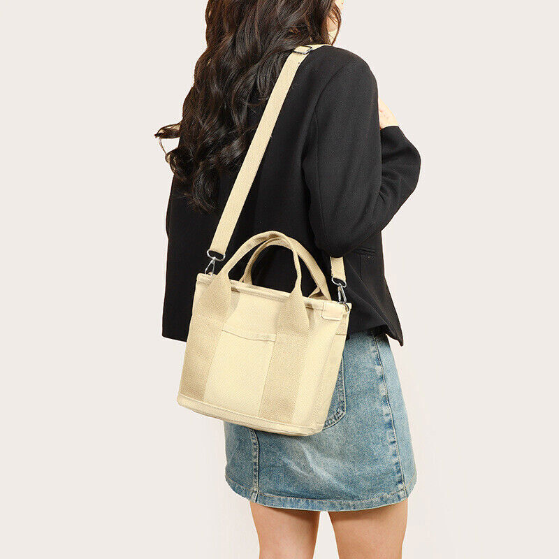 Women Canvas Tote Bag Large Capacity Handbags & Shoulder Bags Crossbody Zip