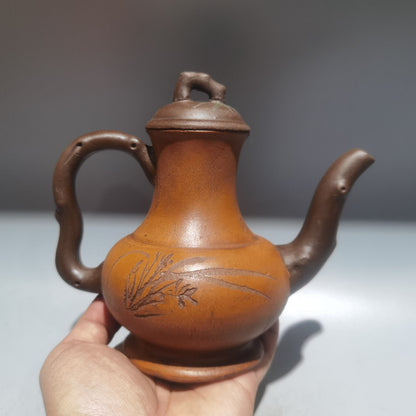 Chinese Yixing Zisha Clay Handmade Exquisite Teapot (高酒壶 低款：陈鸣远)