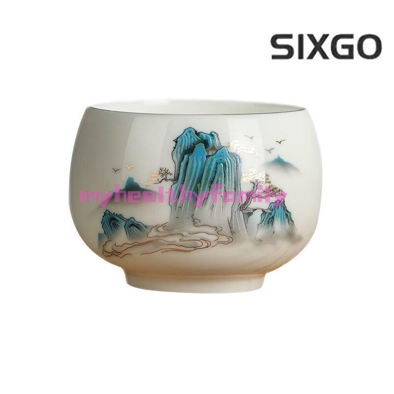 Sheep Fat Jade Porcelain Master Cup Ceramic Kung Fu Tea Cup Tea Single Cup