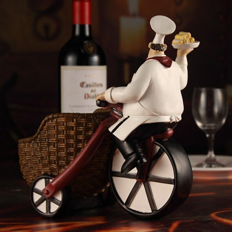 Chef Wine Rack Wine Stand Wine Bottle Holder Home Hotel Wine Display Shelf Resin