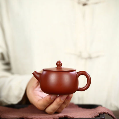 Dahongpao Clay True Yixing Zisha Tea Pot Marked Big Opening Mouth Pot 100ml Pot