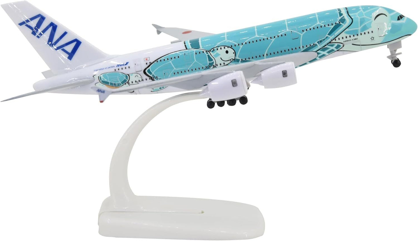 1:400 18cm A380 ANA Sea Turtle Metal Airplane Model Plane Toy Plane Model Green
