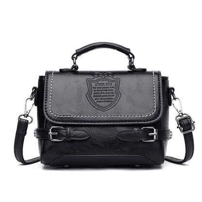 Shell Lock Bag Vintage Women Synthetic Leather Tote Shoulder Crossbody Handbags