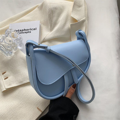 Fashion Saddle Bag New Small Shoulder Bags Solid Crossbody Female Messenger Bag