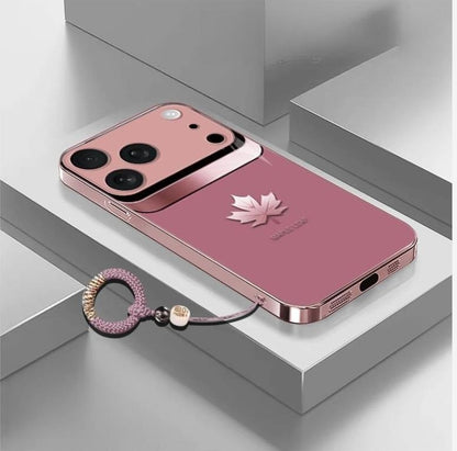 Apple-17Light luxury maple leaf high-quality heat dissipation mobile phone case