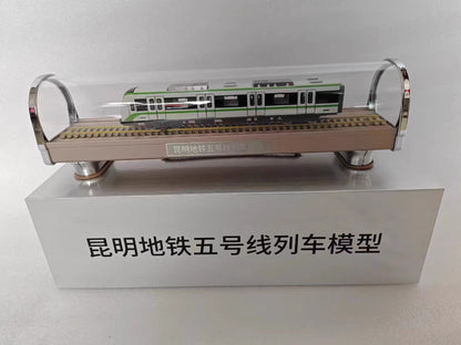 1:87 37CM Kunming Metro Line 5 Subway Passenger Car Train Diecast Model