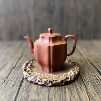 Chinese Purple Clay Pot Health Trays With Vintage Ribbed Fluted pots