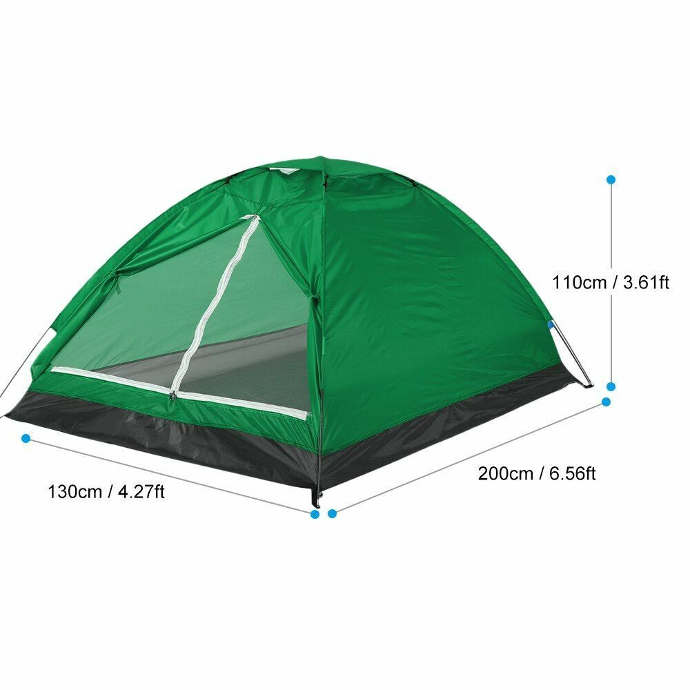 2 Person Beach Tent Ultralight Single Layer Water Resistance Camping Travel Peg