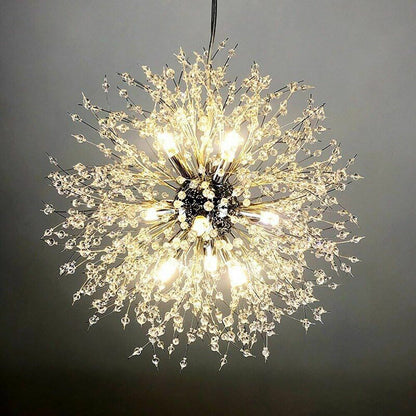 Modern Crystal Dandelion Chandelier Lighting Pendant Lamp Living Room Dining G9