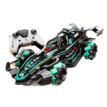 Remote control stunt drift 4WD light spray gesture induction children's toy car