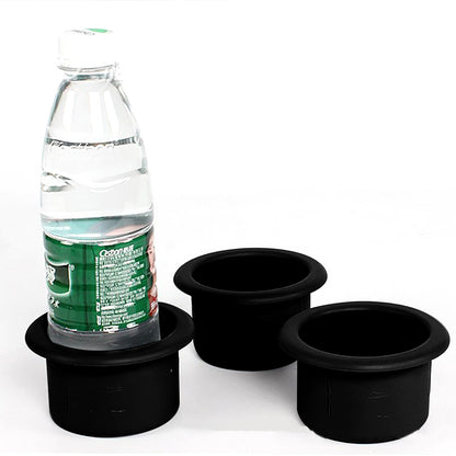 3X Black Plastic Cup Holders Fit For Boat Sofa Cars Motor Homes Auto Etc