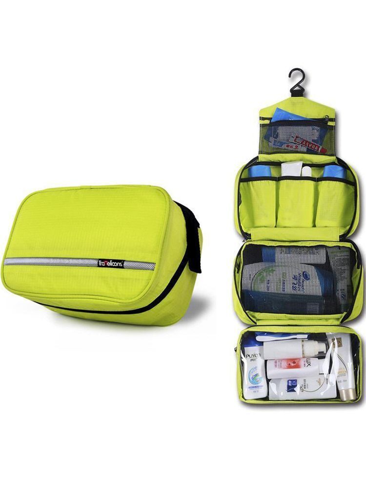 Toiletry Bag Black Travel Cosmetic Nylon Organizer Waterproof Makeup Storage 1PC