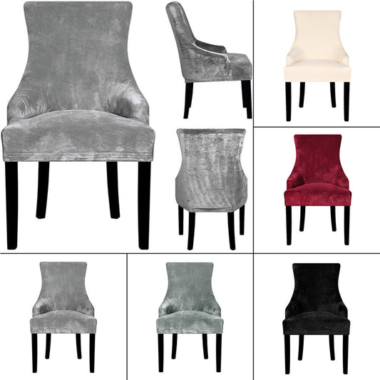Velvet Fabric Sloping Arm Chair Cover/Seat Covers For Hotel Party Banquet