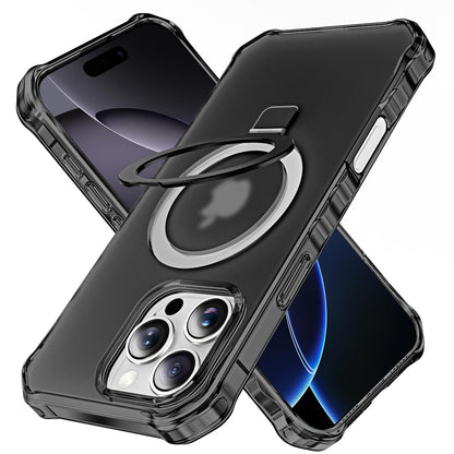 Magnetic Case for iPhone 16 15 14 13 Pro Max with O-Ring Stand Mag-Safe Cover