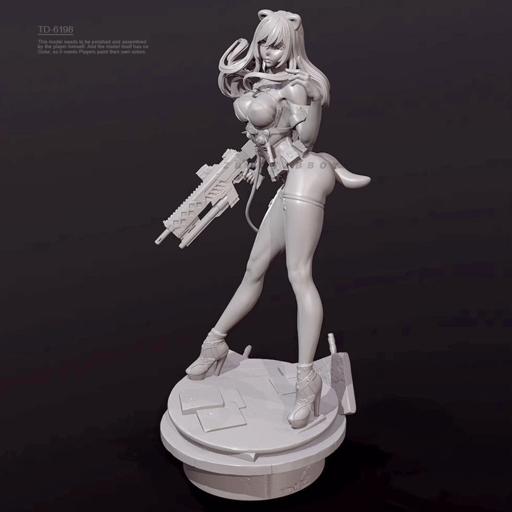 50mm resin figure model Fantasy Shooting Girl 3D Printing Unassembled Unpainted