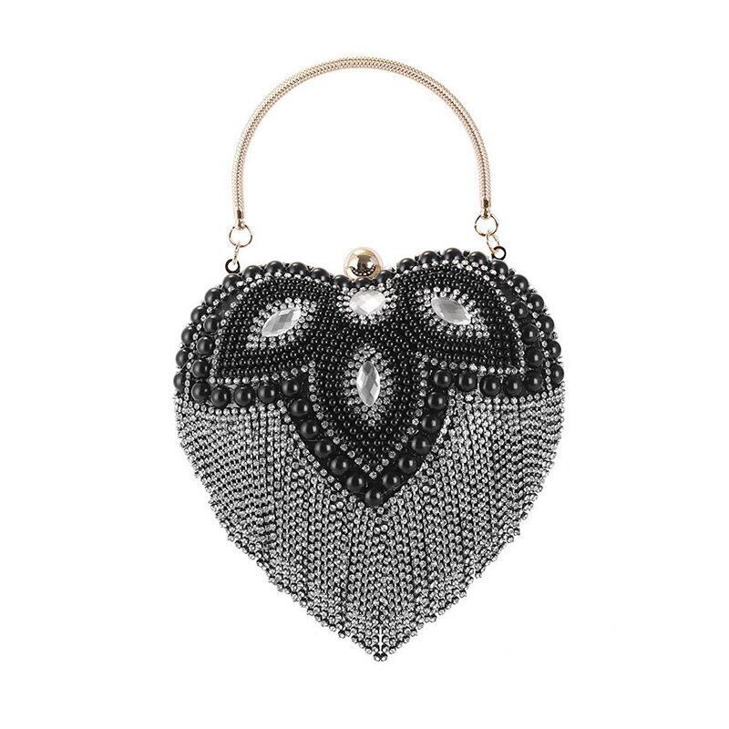 Rhinestone Evening Bag Silver Clutch Fashion Wedding Purses Wallets 17*7*23.5 CM