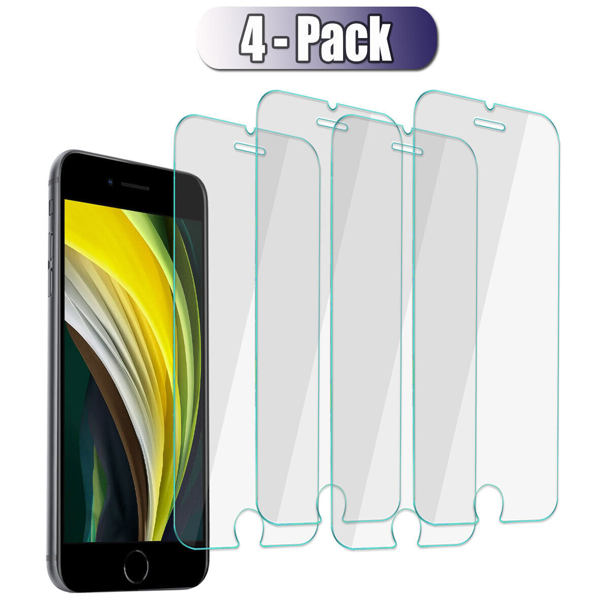 For Apple iPhone SE (2020)/SE2/SE 2nd Gen Tempered Glass Clear Screen Protector