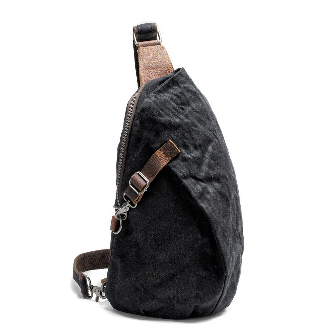 Waxed Canvas Sling Bag One Strap Backpack Rucksack Chest Pack Single Strap