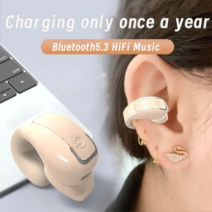 NEW Ear Clip Bluetooth 5.3 Headset Wireless Earbuds Earphones Stereo Headphones