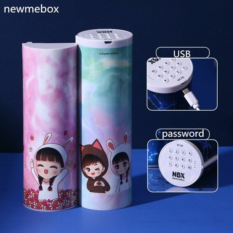 Pencil Case Translucent Quicksand Kawaii NBX Solar Calculator Box School Supplie