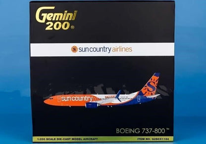 1:200 GeminiJets Sun Country BOEING 737-800 Passenger Airplane Diecast Model