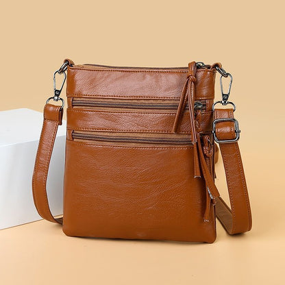 Small Shoulder Bag Synthetic Leather Crossbody Bag Messenger Bag Handbag Purse