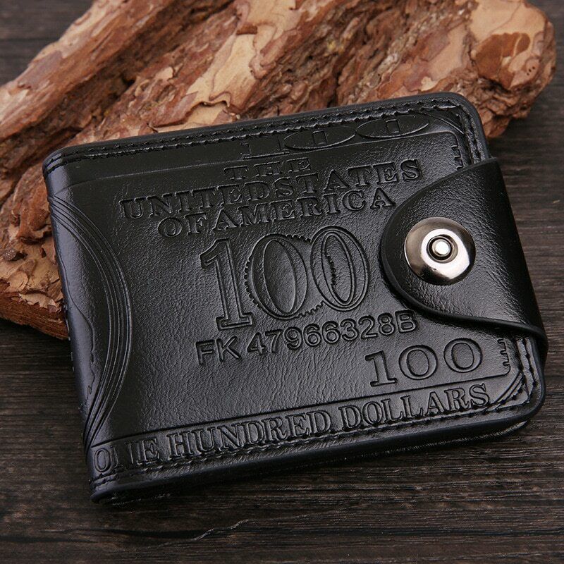 Retro Men's Wallet 3D Dollar Print Credit ID Card Holder Wallet Male Coin Purse