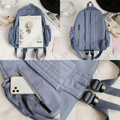 Women Nylon Cute Backpack Student College School Bag Backpack Ladies Bags
