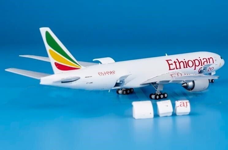 1:400 JC Wings Ethiopian Cargo BOEING 777-200F Airplane Diecast Aircraft Model