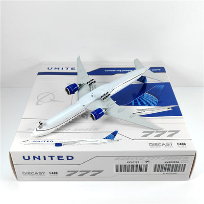 1:400 JC Wings UNITED BOEING 777-300ER Passenger Airplane Diecast Aircraft Model