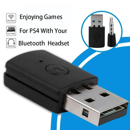 For PS4 Bluetooth Wireless USB Adapter Dongle Receiver for Headphone Microphone