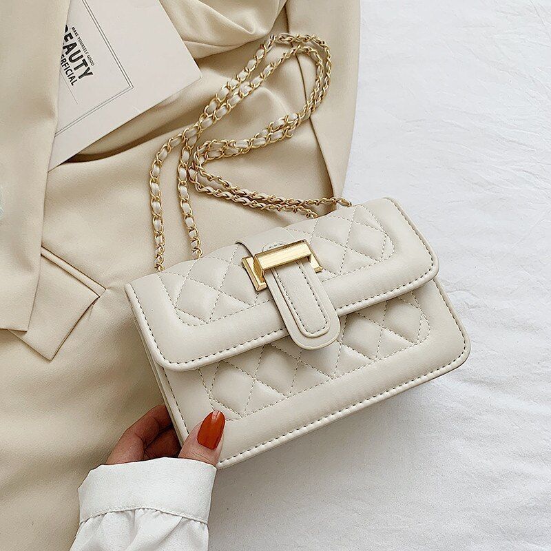 Fashion Leather Women Shoulder Bag Satchels Solid Color Crossbody Hasp Handbag