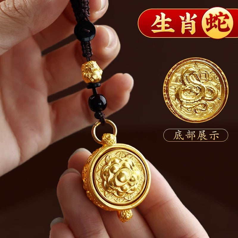 Cornucopia Brass Keychain The Twelve Chinese Zodiac Signs Pendant Car Ornament