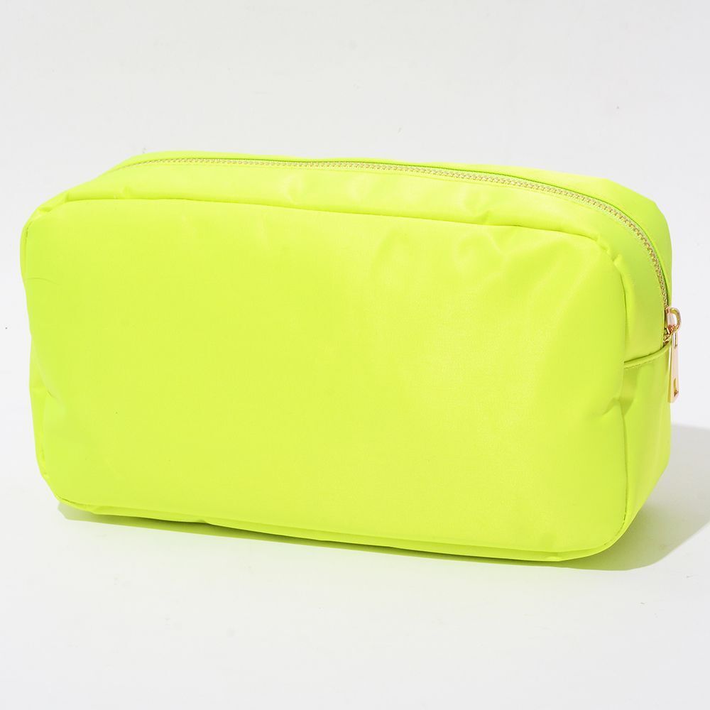 S-XL Embroidery Patch Toiletry Pouch Waterproof Storage Nylon Travel Makeup Bags
