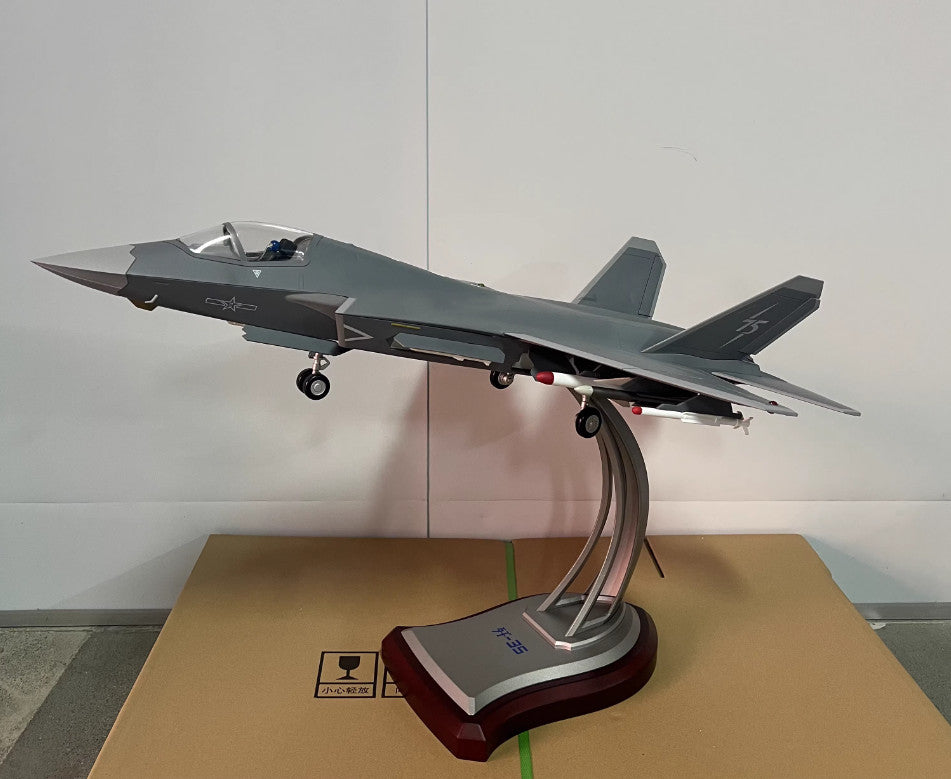 1:24 72CM J-35A 5th Generation Stealth Fighter Jet Plane Diecast Aircraft Model