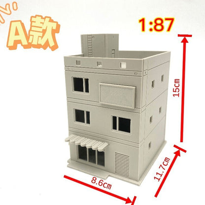1/64 1/87 1/150 S HO Scale Buildings Train Railway Layout Model House