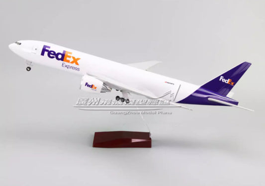 1:150 49CM FedEx BOEING 777F Airplane Landing Gears Resin Aircraft Plane Model