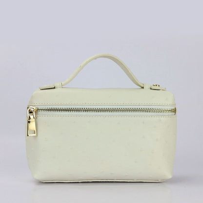Handbag Ostrich Leather Portable Bag Small Square Clutch Bags Purse 19*12*6 CM