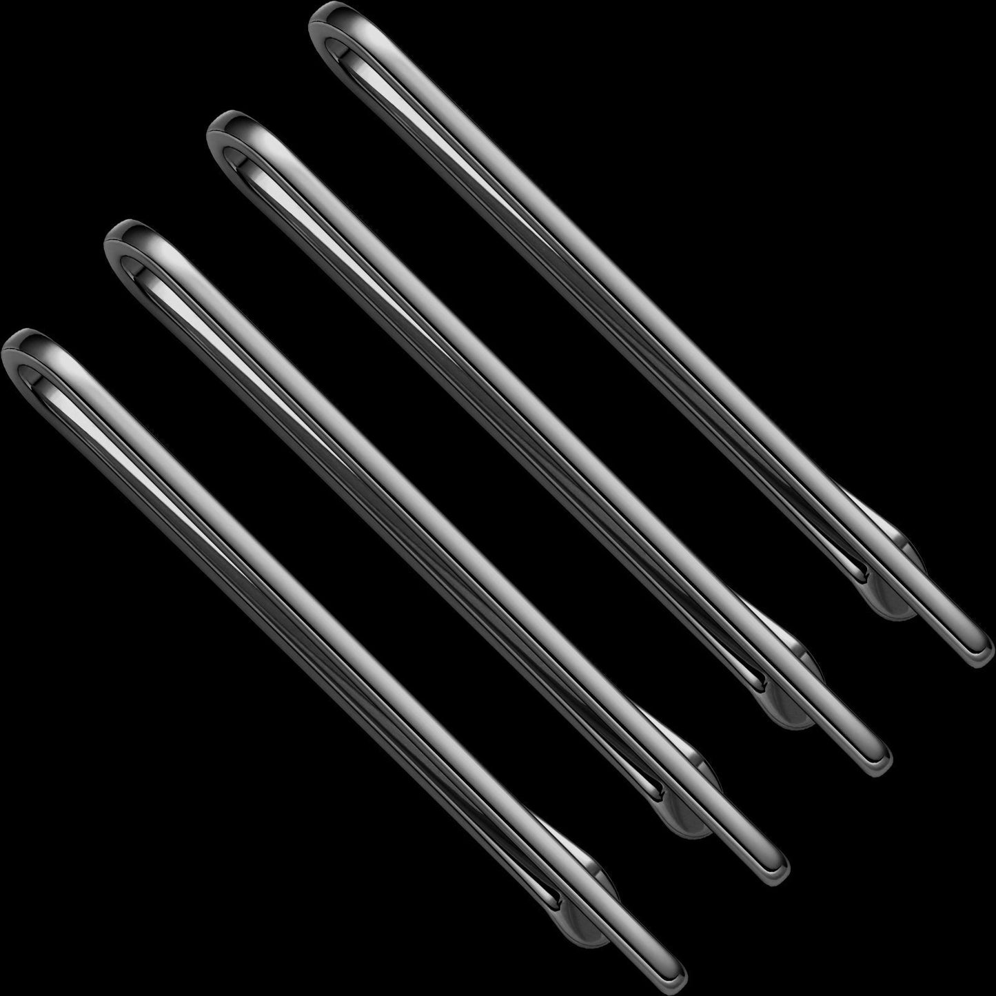 Men Tie Clip 4Pcs Set Stainless Steel Skinny Bar Gift Box Packed Wedding Jewelry