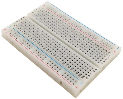 400 Tie-Point Solderless Breadboard, 2 Distribution Strips (3.3" x 2.1" x 0.3")