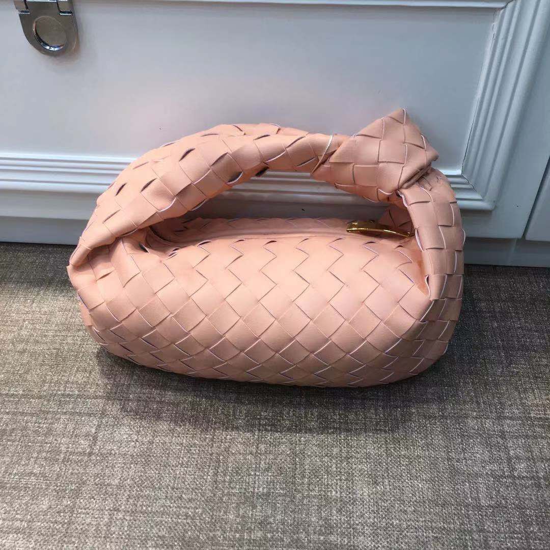 Cow Split Leather Knot Bag Weave Handmade Sling 27X13X16cm Polyester Accessories