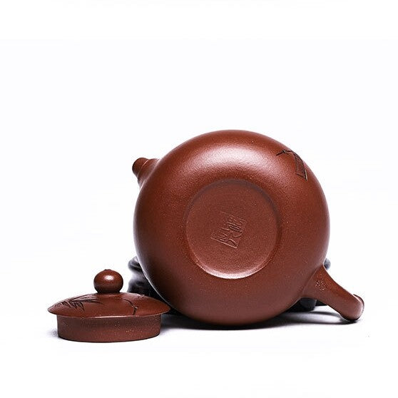 China Yixing Zisha Dicaoqing Clay Marked Tea Pot Original Ore Handmade Pot 8.8oz