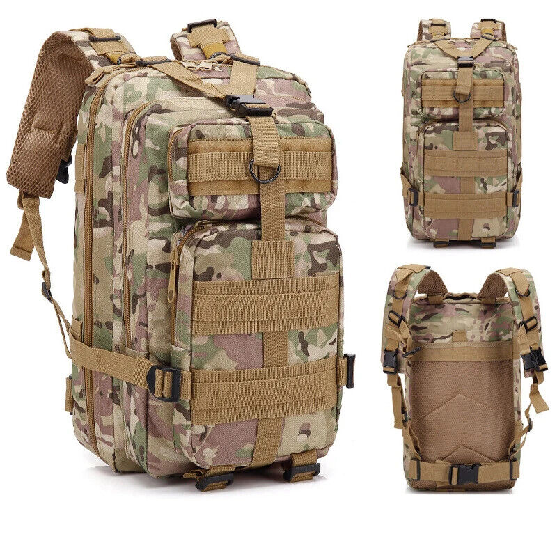 Tactical Pack Backpack Army Bug Out Bag Outdoor Hiking Camping Hunting Rucksack